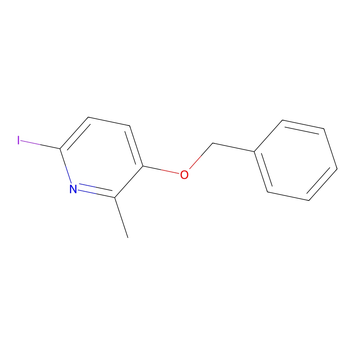 3-(Benzyloxy)-6-iodo-2-methylpyridine molecular structure, CAS 856165-76-9