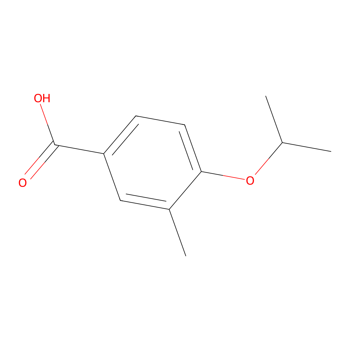 4-Isopropoxy-3-methylbenzoic acid molecular structure, CAS 856165-81-6