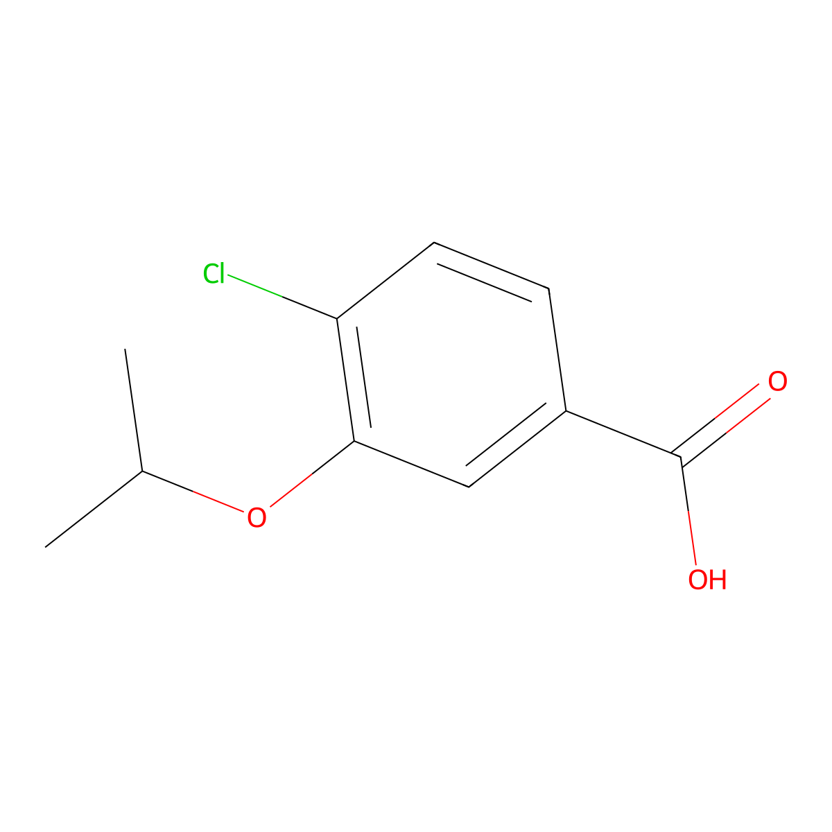 4-Chloro-3-isopropoxybenzoic acid molecular structure, CAS 856165-82-7