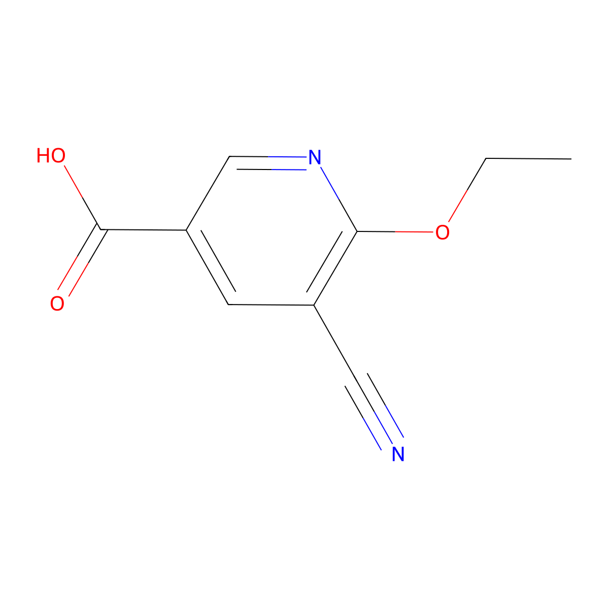 5-Cyano-6-ethoxynicotinic acid molecular structure, CAS 856165-95-2