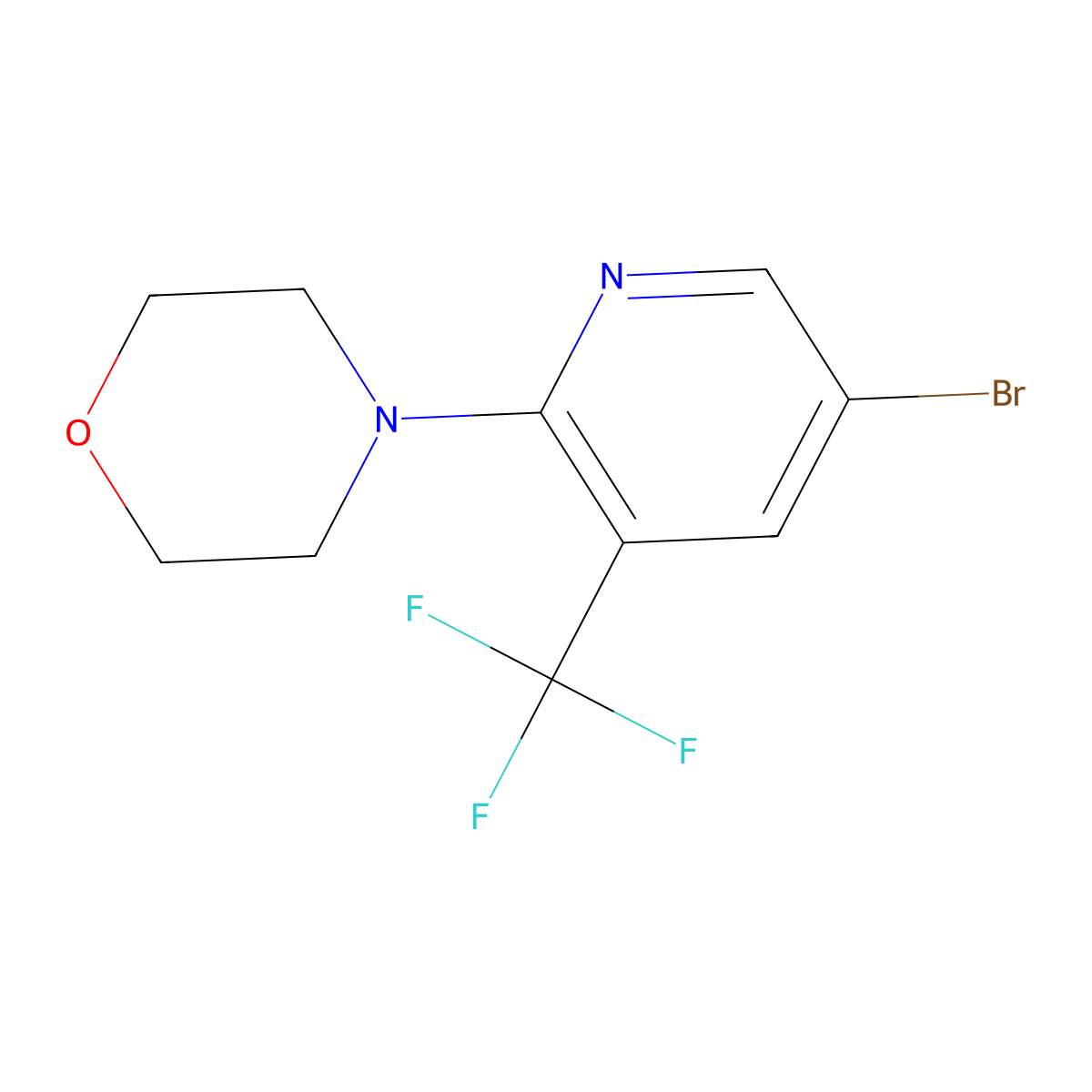 4-[5-BRomo-3-(trifluoromethyl)pyridin-2-yl]morpholine molecular structure, CAS 856166-07-9