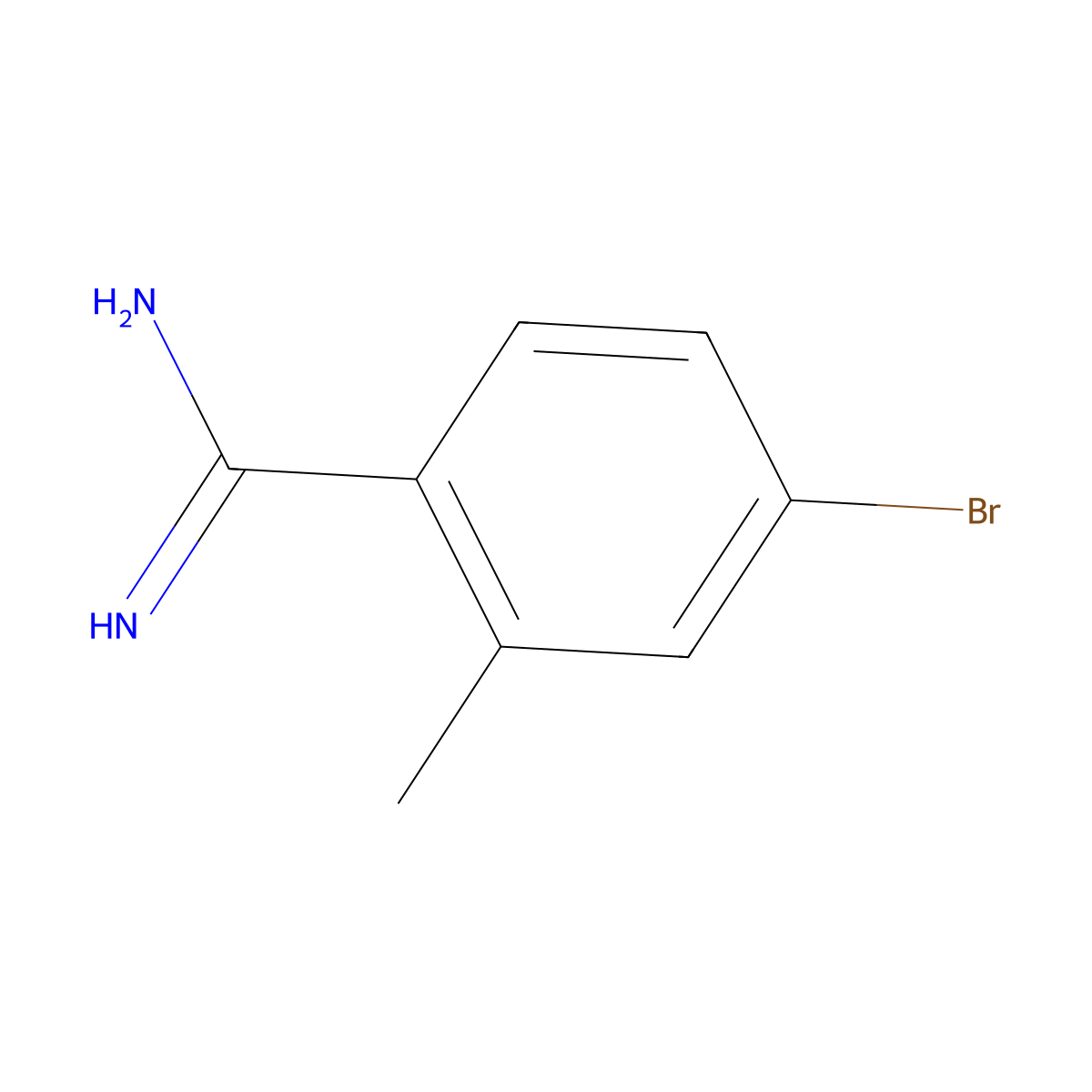 4-Bromo-2-methylbenzimidamide molecular structure, CAS 856166-20-6