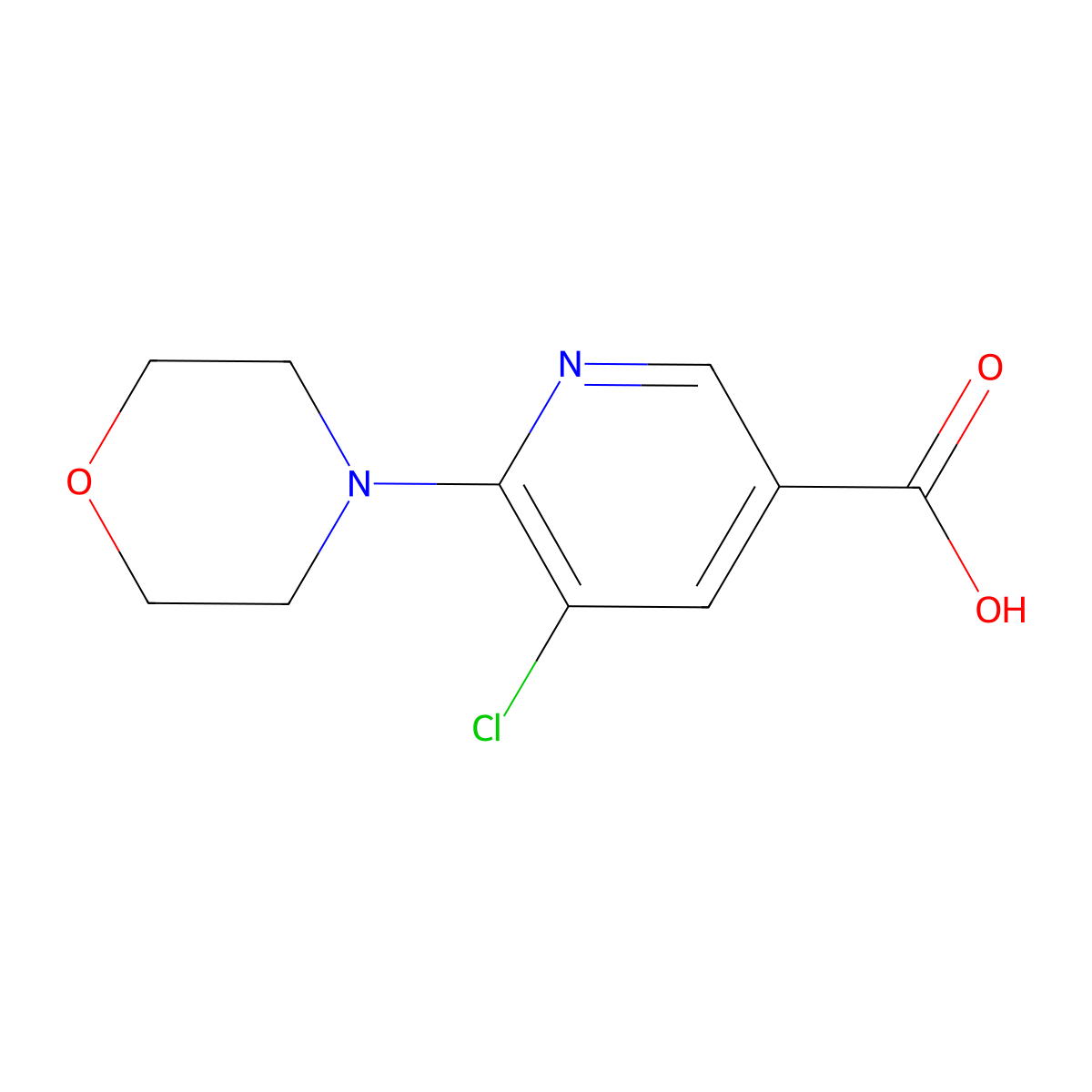 5-Chloro-6-morpholinonicotinic acid molecular structure, CAS 856167-98-1