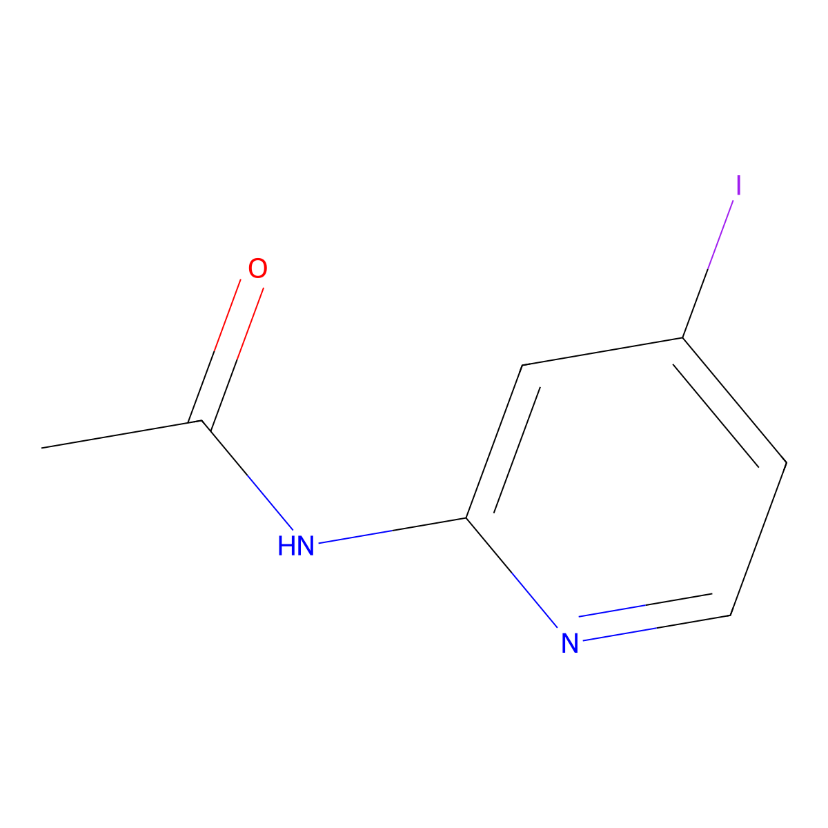 N-(4-Iodopyridin-2-yl)acetamide molecular structure, CAS 856169-98-7