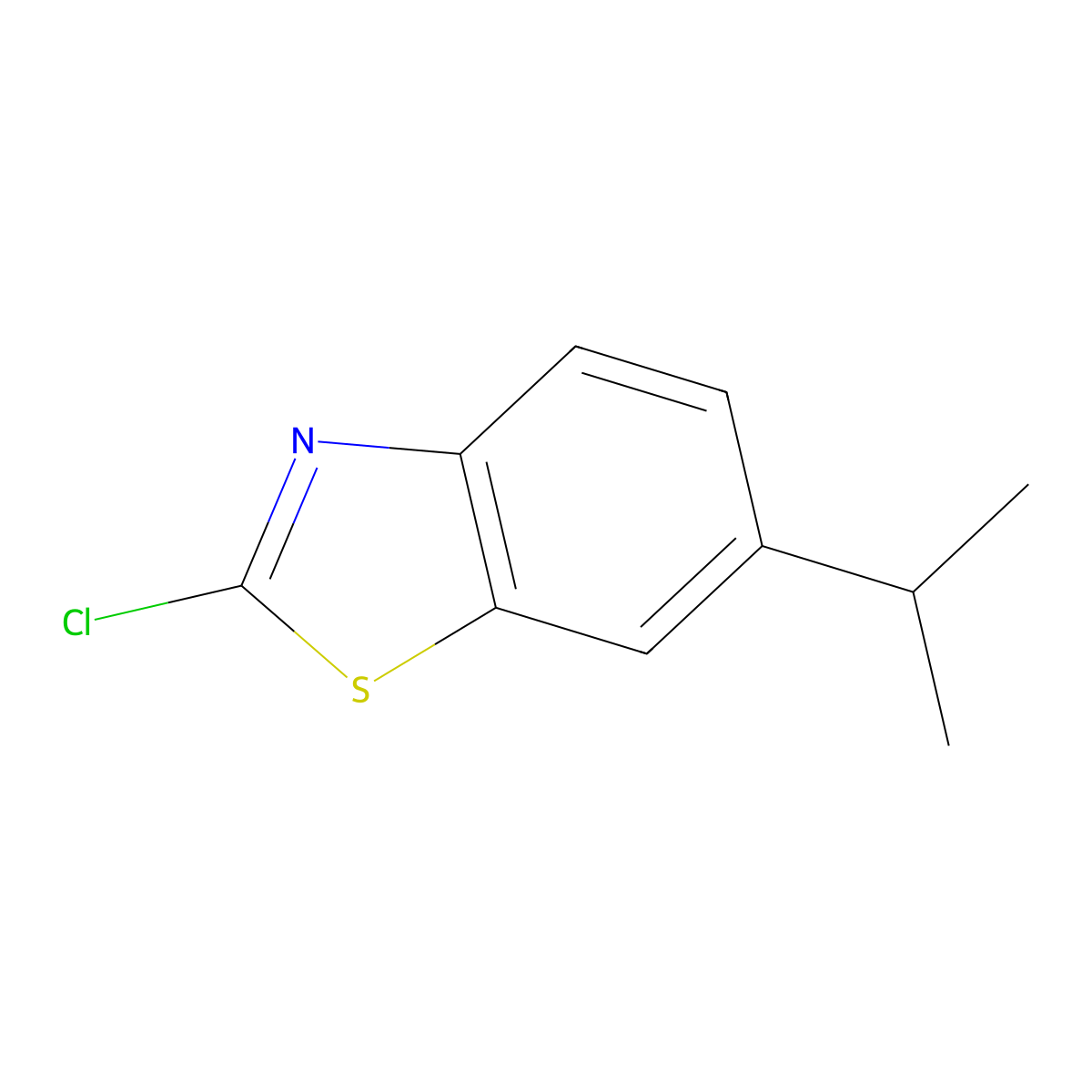 2-Chloro-6-(1-methylethyl)benzothiazole molecular structure, CAS 856171-16-9