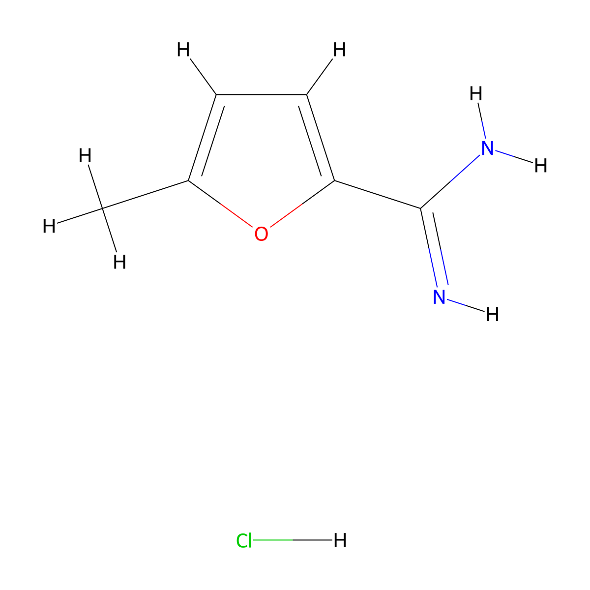 5-Methyl-2-furancarboximidamide hydrochloride molecular structure, CAS 856173-27-8