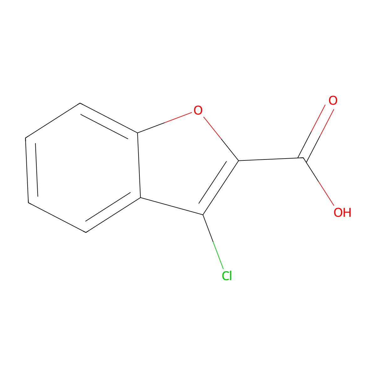 3-Chloro-1-benzofuran-2-carboxylic acid molecular structure, CAS 856180-58-0