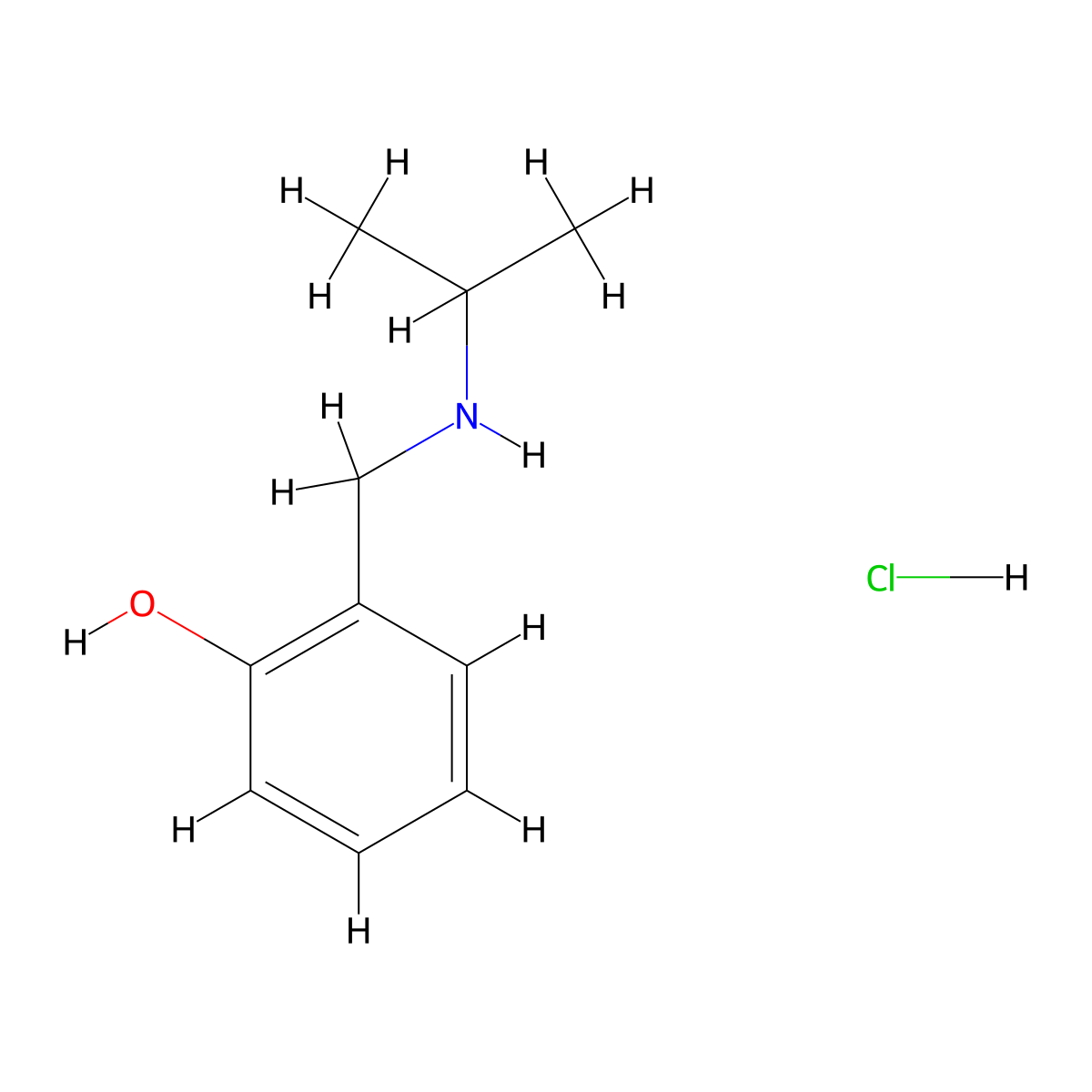 2-{[(Propan-2-yl)amino]methyl}phenol hydrochloride molecular structure, CAS 856182-23-5