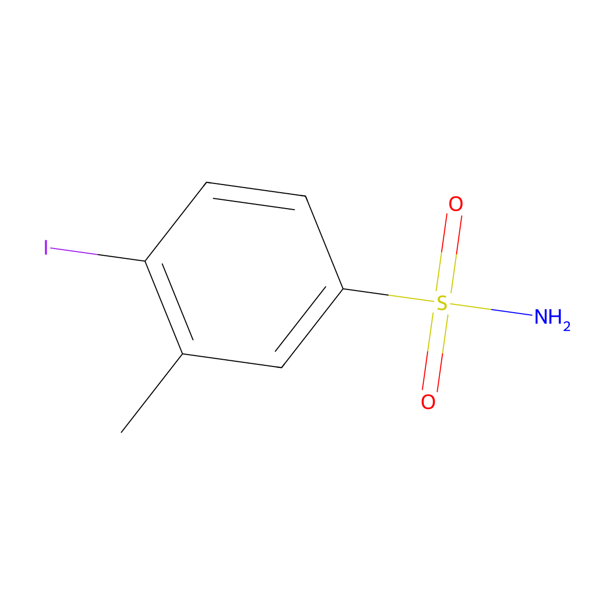 4-Iodo-3-methylbenzenesulfonamide molecular structure, CAS 856195-85-2