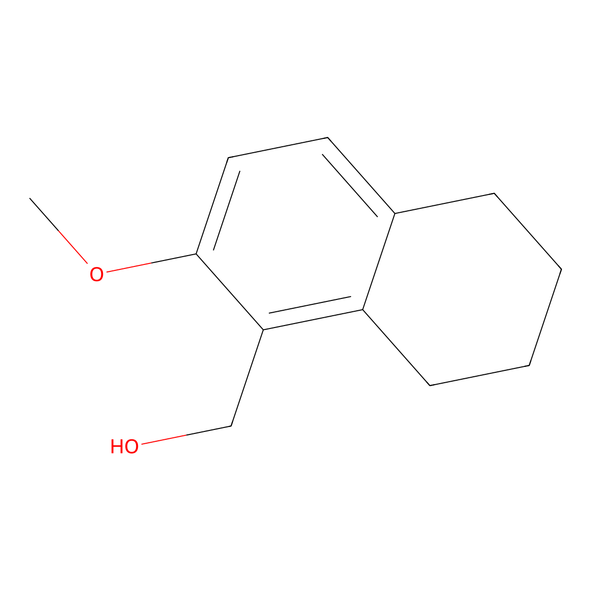 (2-Methoxy-5,6,7,8-tetrahydronaphthalen-1-yl)methanol molecular structure, CAS 856198-62-4