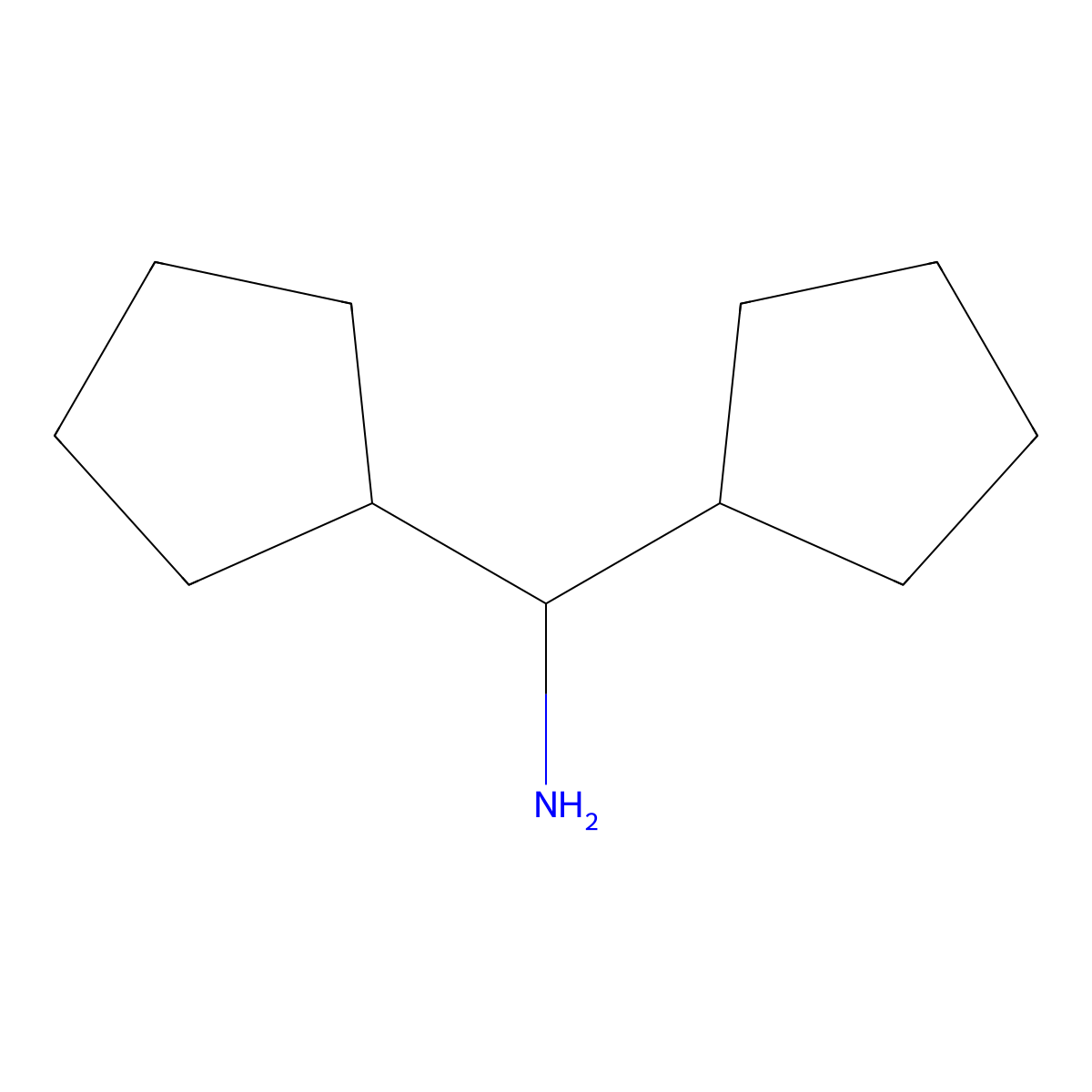 Dicyclopentylmethanamine molecular structure, CAS 856205-34-0
