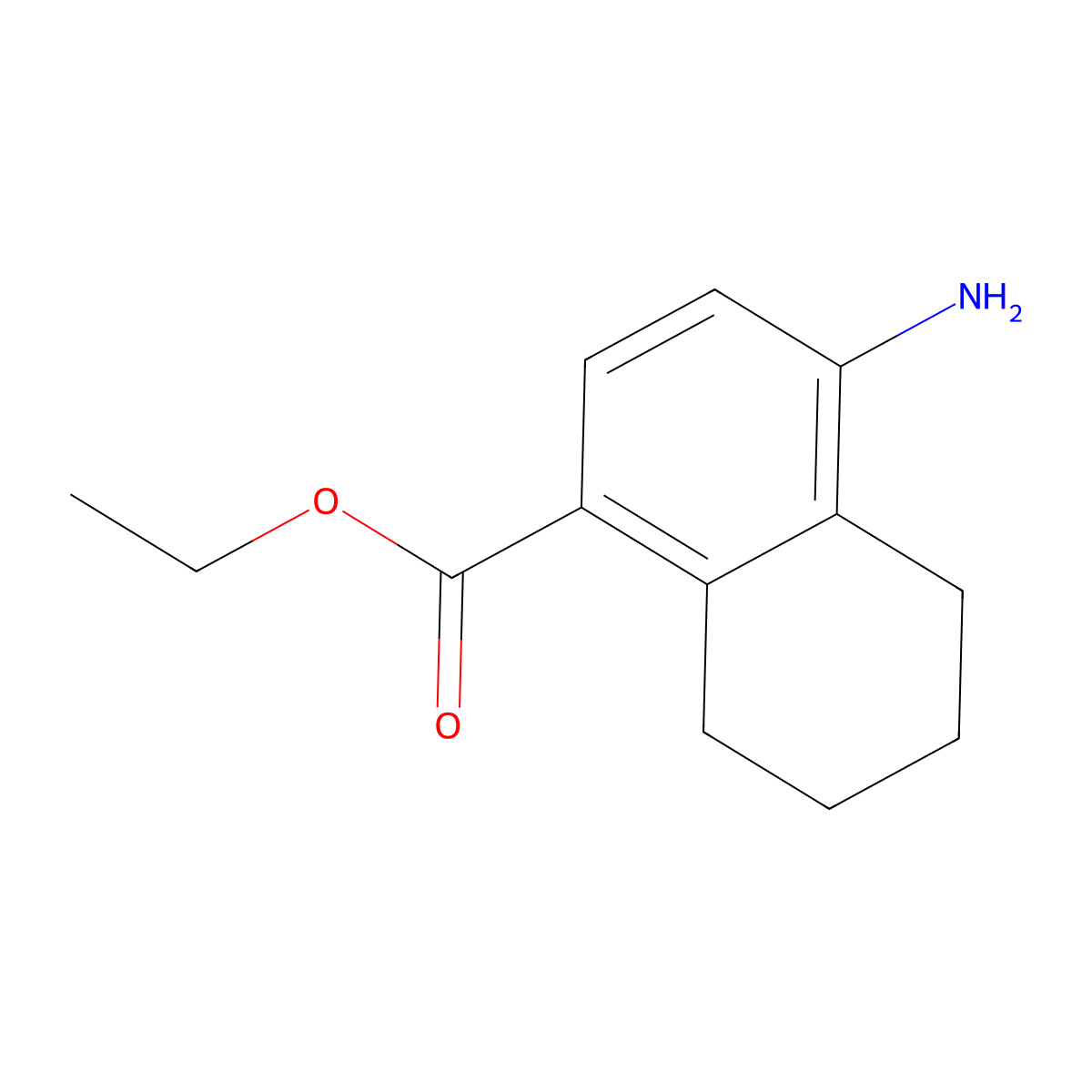Ethyl 4-amino-5,6,7,8-tetrahydronaphthalene-1-carboxylate molecular structure, CAS 856210-16-7