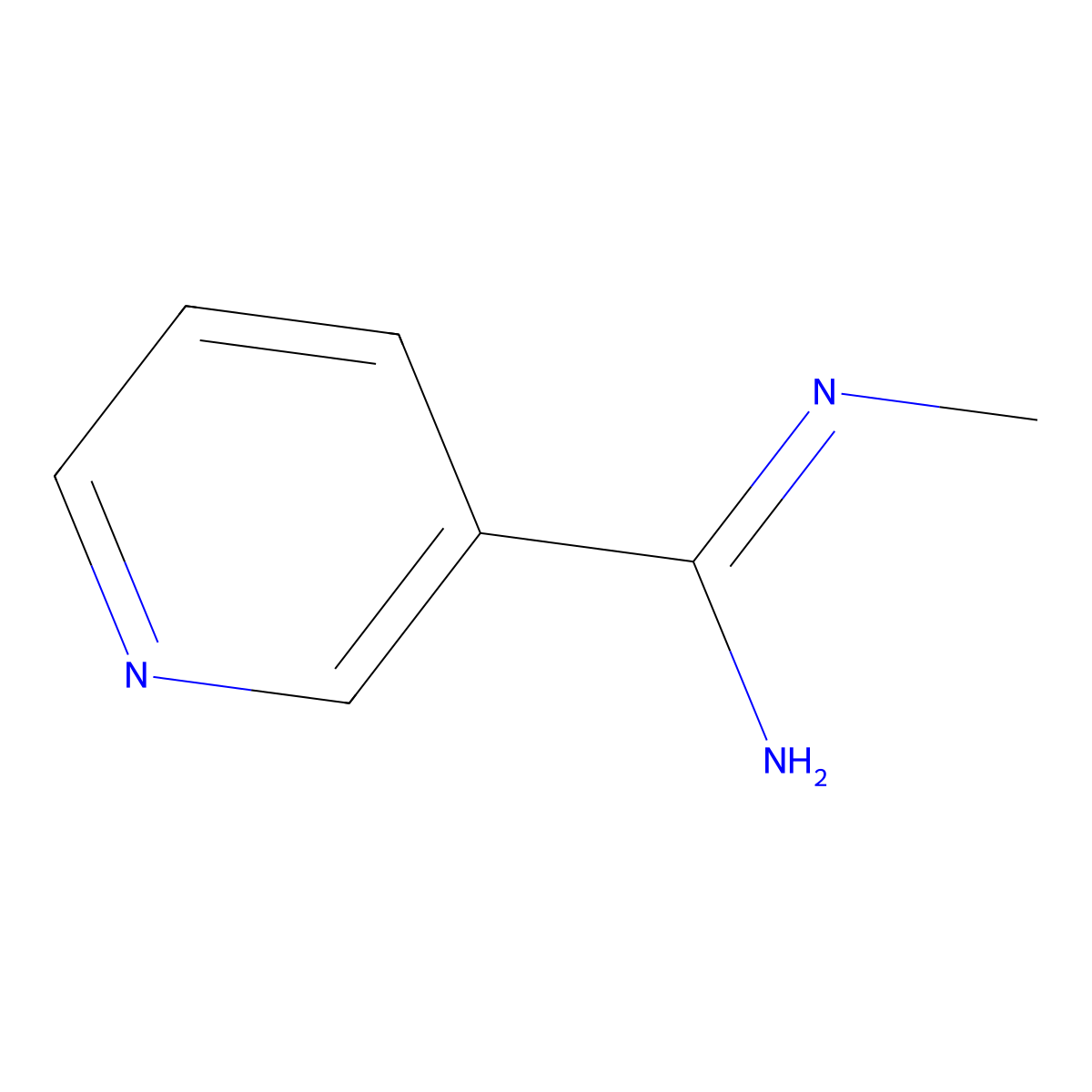 N'-methylpyridine-3-carboximidamide molecular structure, CAS 856213-45-1
