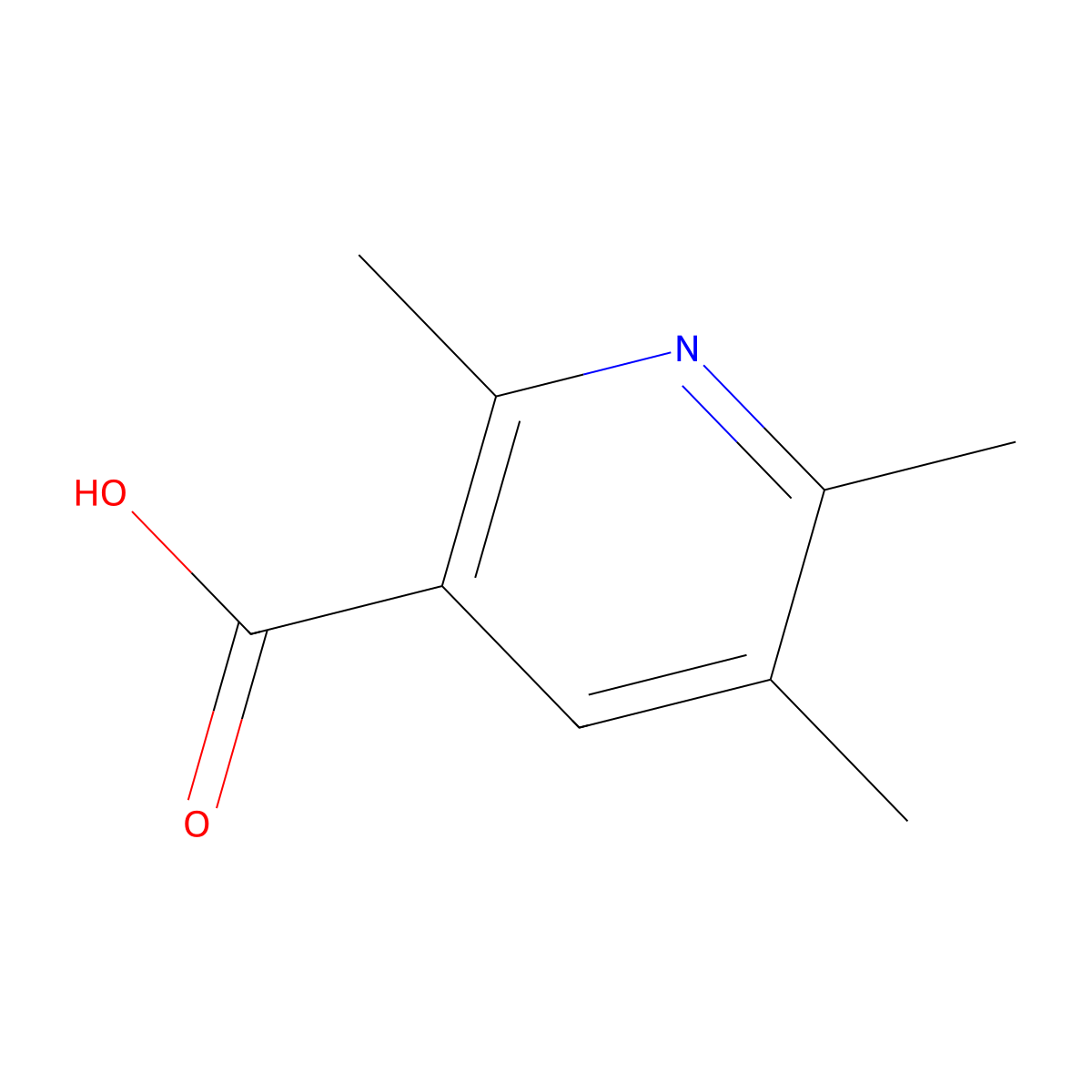 2,5,6-Trimethylpyridine-3-carboxylic acid molecular structure, CAS 856214-04-5