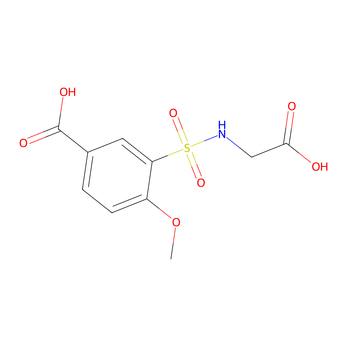 3-[(Carboxymethyl)sulfamoyl]-4-methoxybenzoic acid molecular structure, CAS 85622-49-7