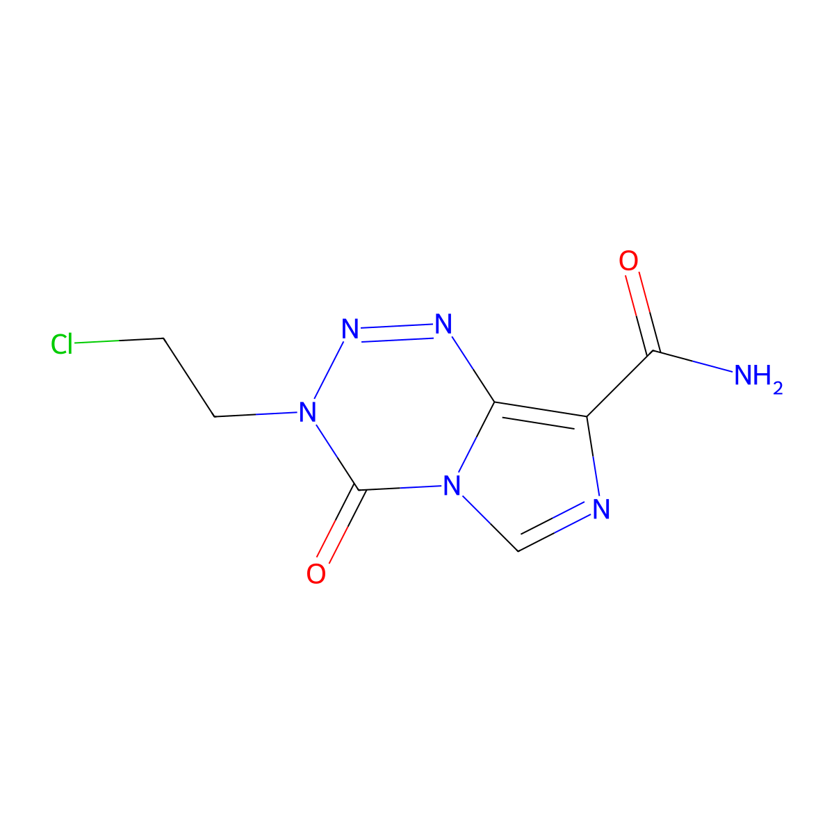 Mitozolomide molecular structure, CAS 85622-95-3