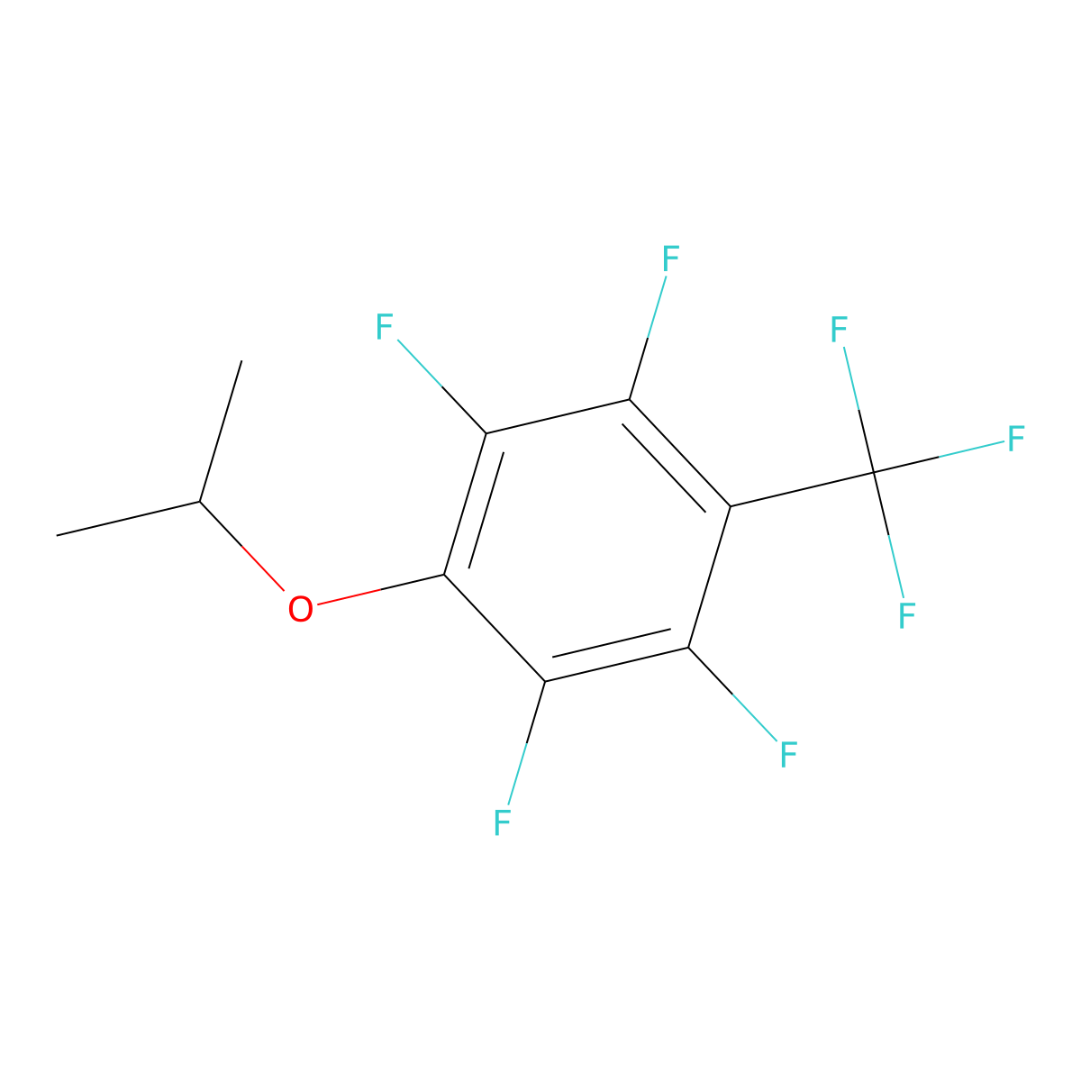 4-Isopropoxy-2,3,5,6-tetrafluorobenzotrifluoride molecular structure, CAS 85623-66-1