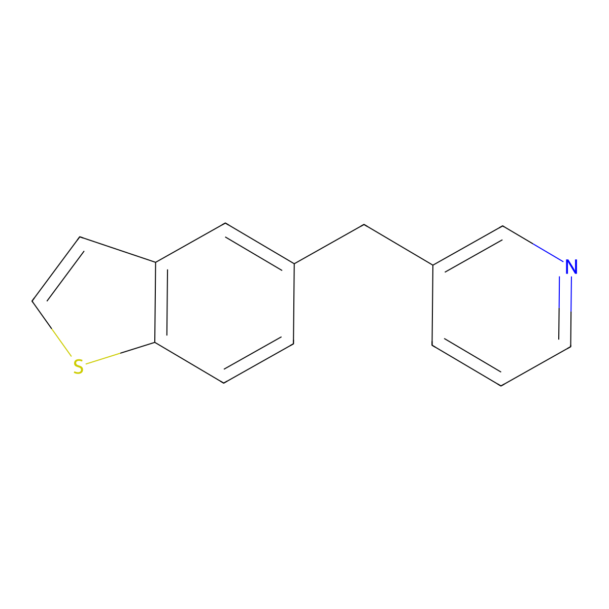 3-[(1-Benzothiophen-5-yl)methyl]pyridine molecular structure, CAS 85624-45-9