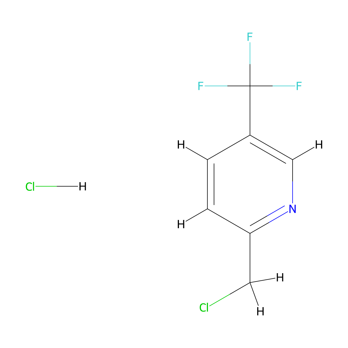 2-(Chloromethyl)-5-(trifluoromethyl)pyridine hydrochloride molecular structure, CAS 856250-59-4