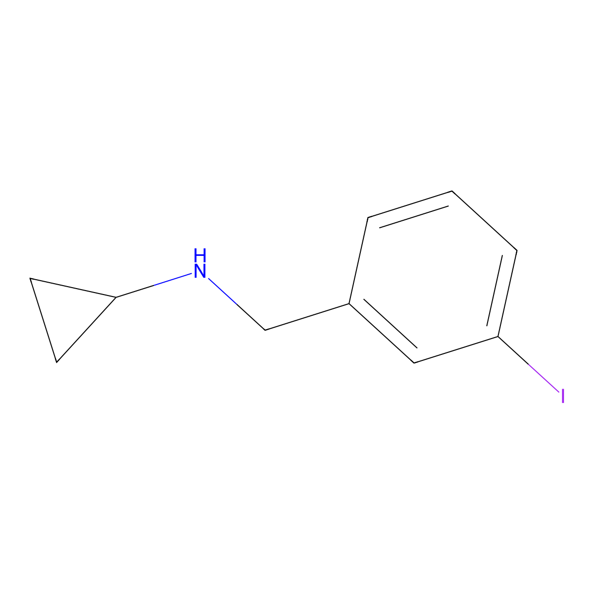 N-[(3-iodophenyl)methyl]cyclopropanamine molecular structure, CAS 856252-59-0