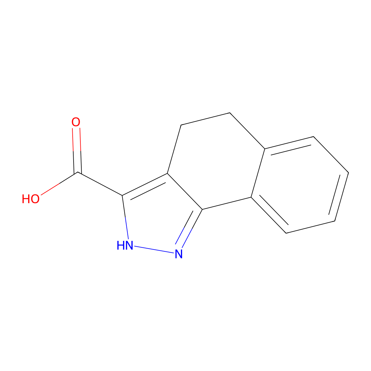 4,5-dihydro-1H-benzo[g]indazole-3-carboxylic acid molecular structure, CAS 856257-31-3