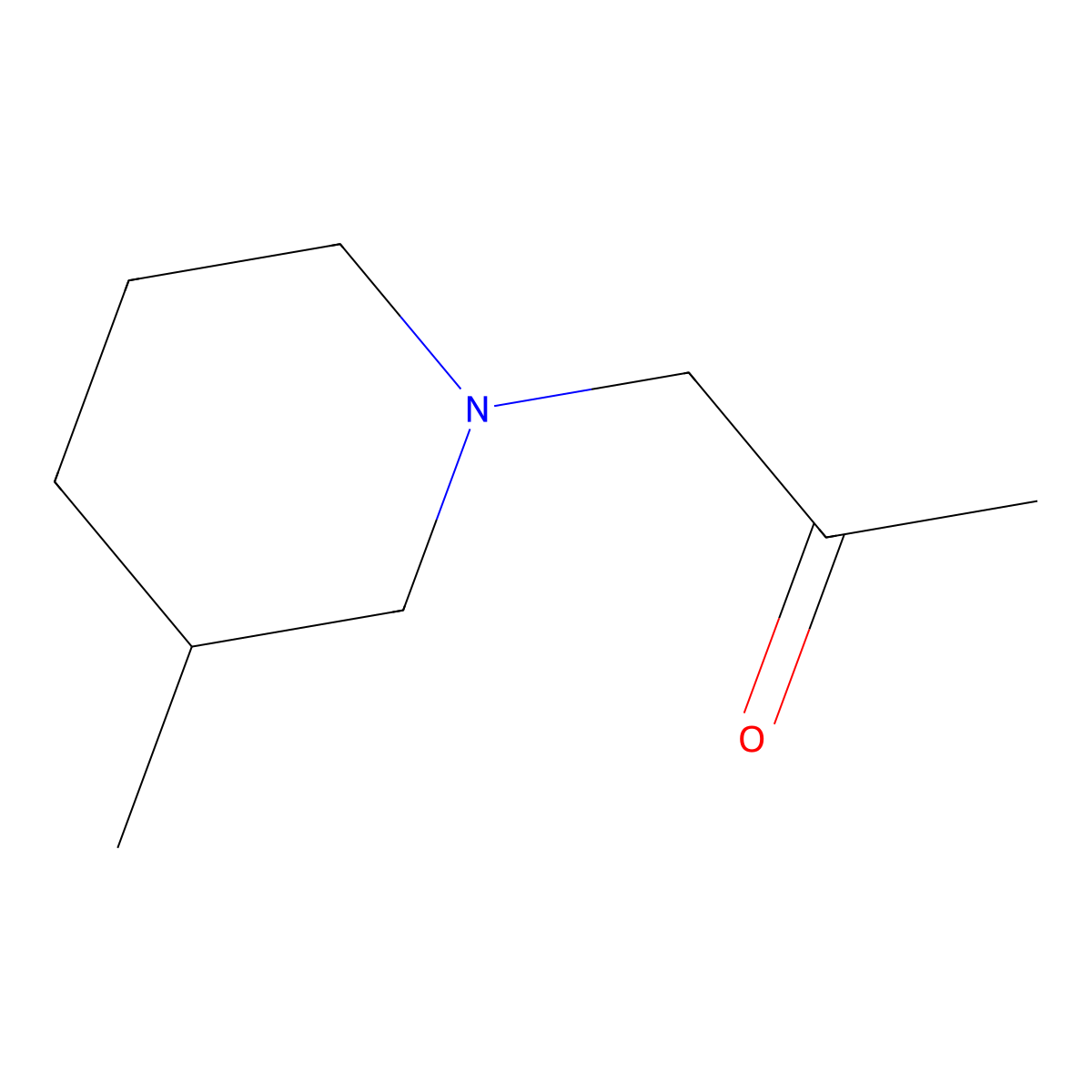 1-(3-Methylpiperidin-1-yl)propan-2-one molecular structure, CAS 856286-98-1