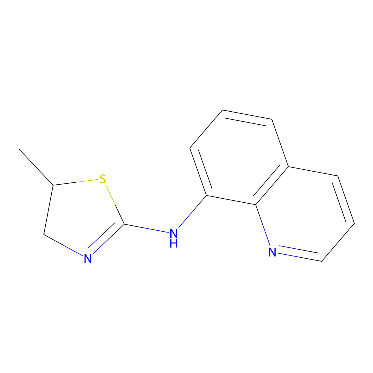 N-(5-methyl-1,3-thiazolidin-2-ylidene)quinolin-8-amine molecular structure, CAS 856288-54-5