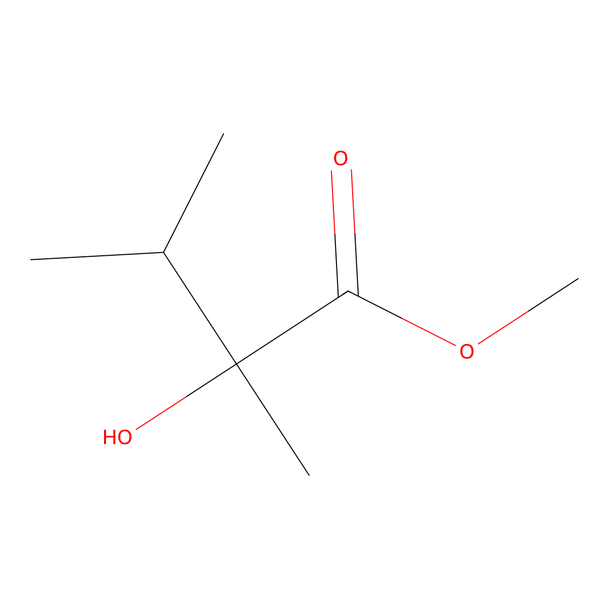 Methyl 2-hydroxy-2,3-dimethylbutanoate molecular structure, CAS 856293-67-9
