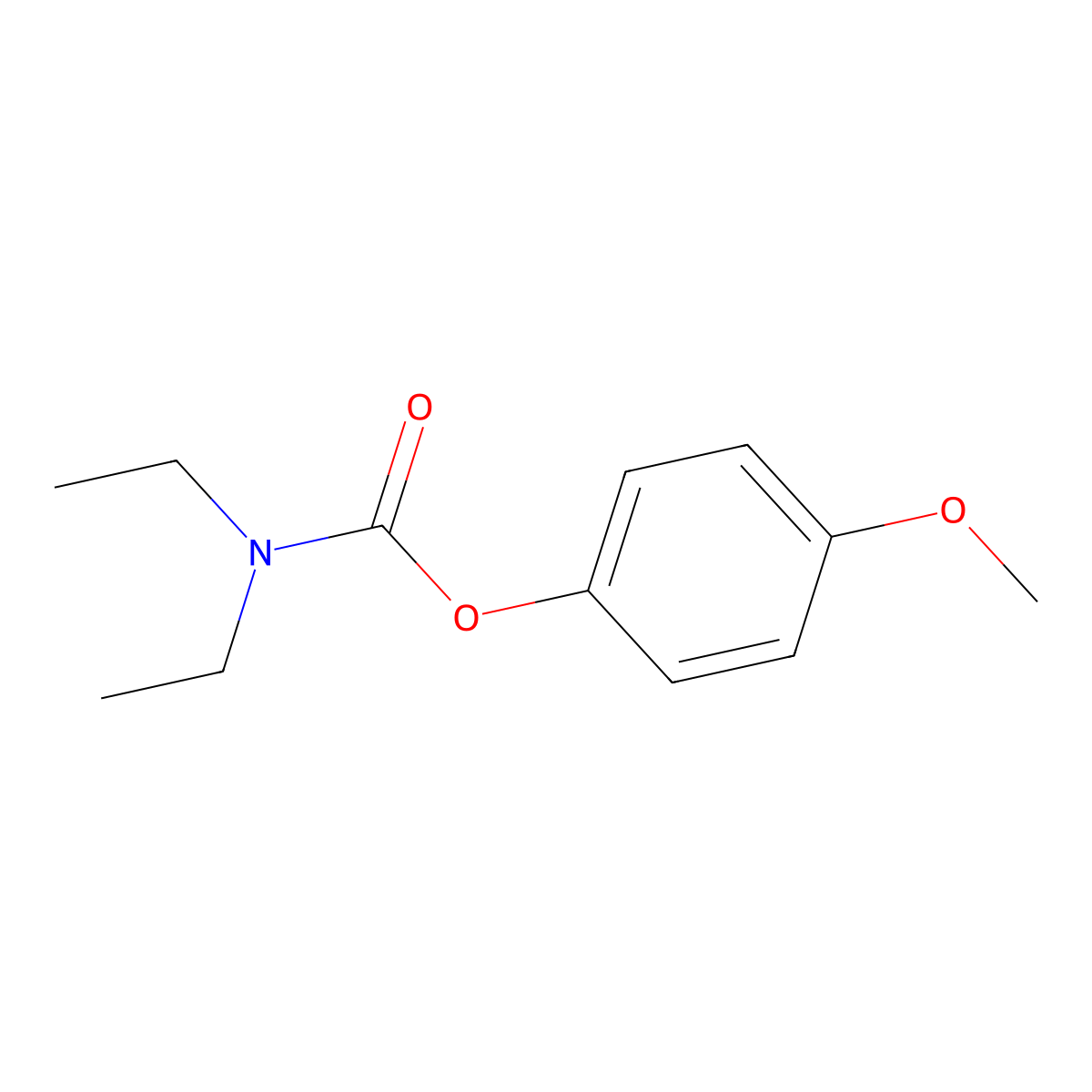 4-Methoxyphenyl diethylcarbamate molecular structure, CAS 85630-18-8