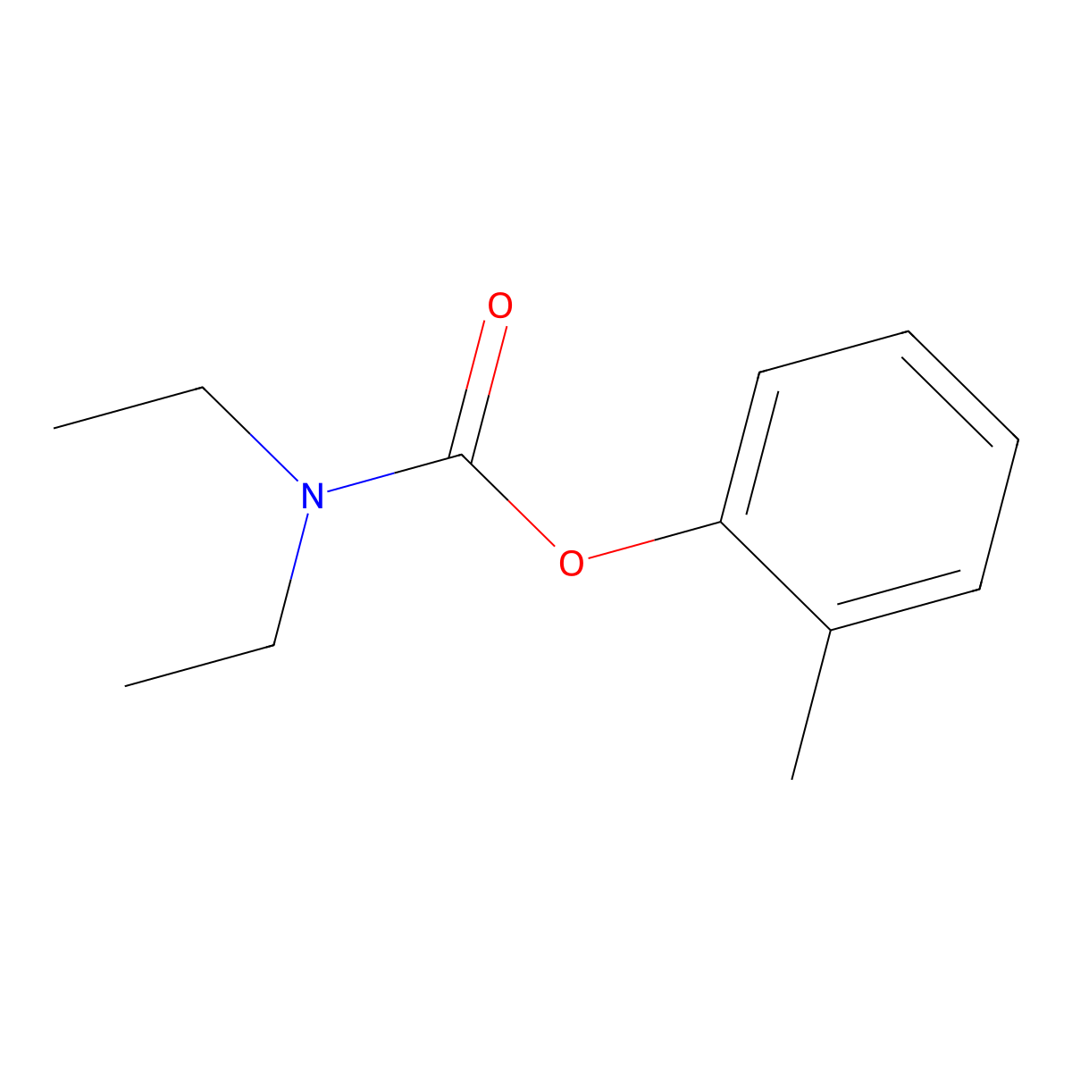 2-Methylphenyl Diethylcarbamate molecular structure, CAS 85630-35-9