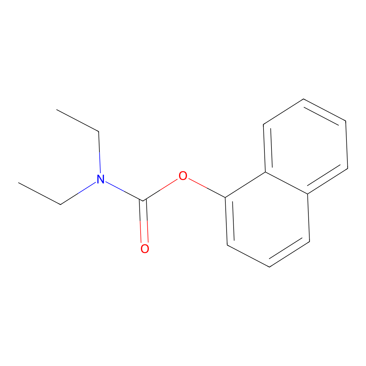 Carbamic acid, diethyl-, 1-naphthalenyl ester molecular structure, CAS 85630-39-3
