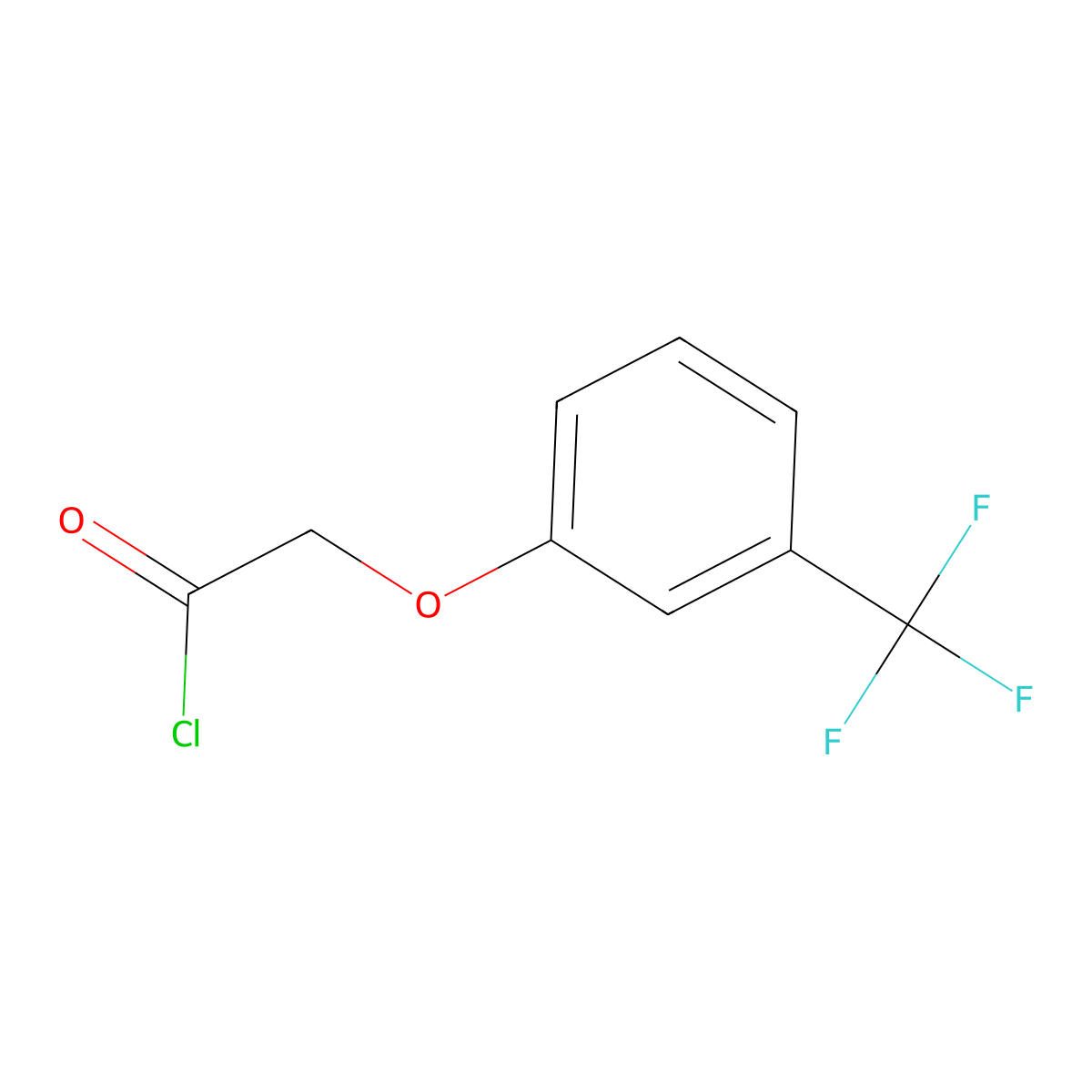 [3-(Trifluoromethyl)phenoxy]acetyl chloride molecular structure, CAS 85630-83-7