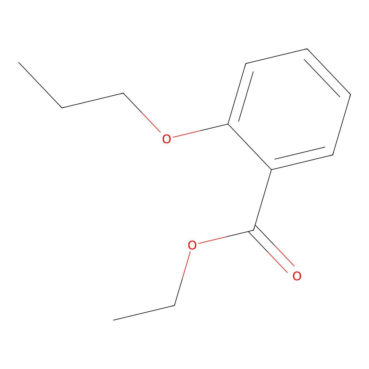 2-Propoxy-benzoic acid ethyl ester molecular structure, CAS 856306-04-2