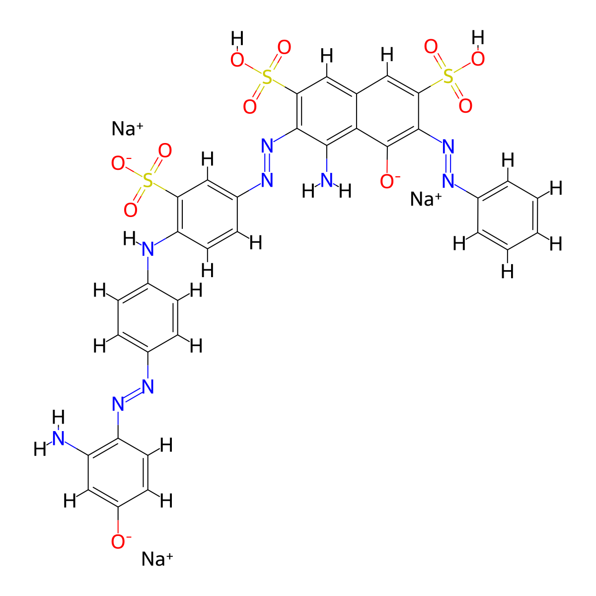 Direct Black 168 molecular structure, CAS 85631-88-5