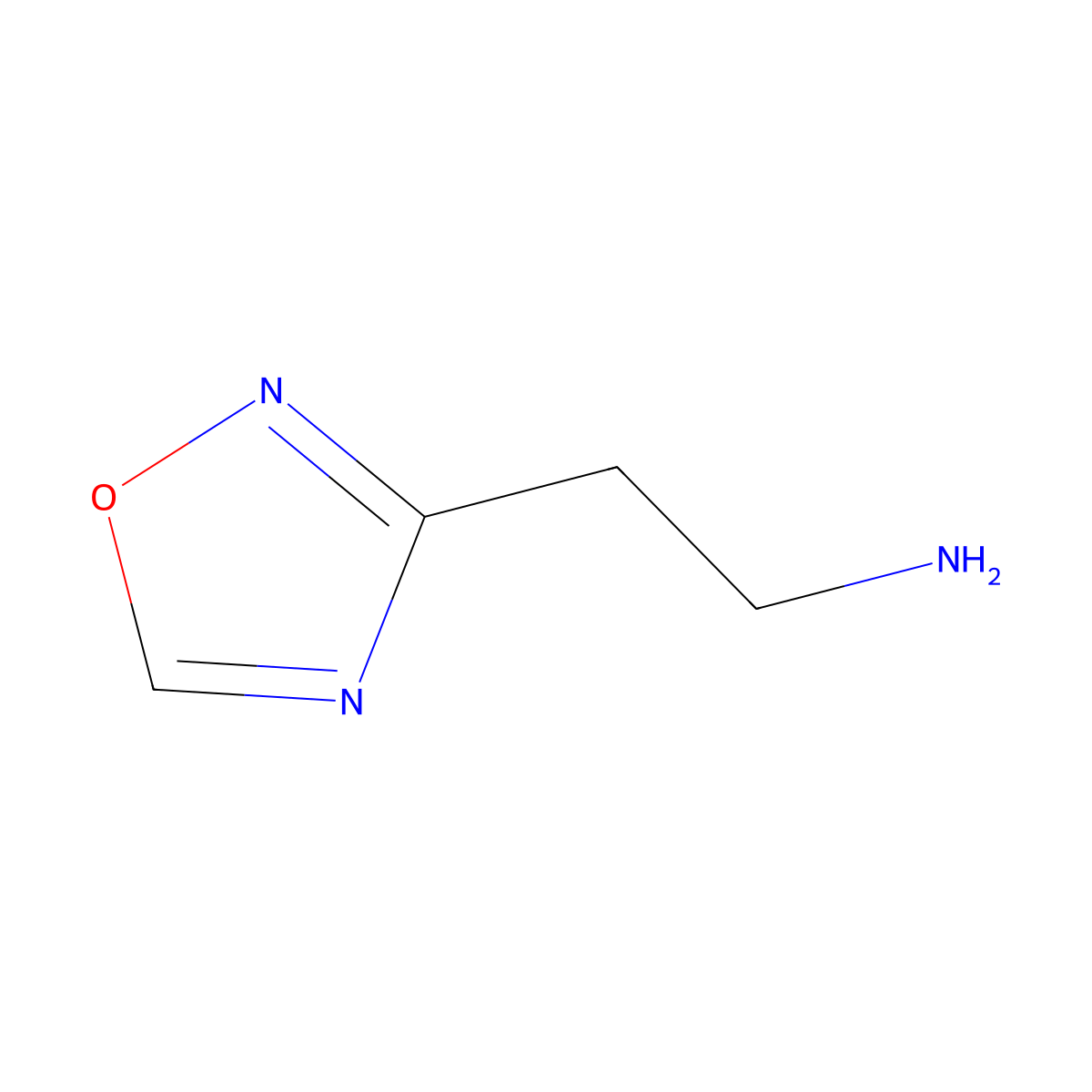 2-(1,2,4-Oxadiazol-3-yl)ethan-1-amine molecular structure, CAS 856311-41-6