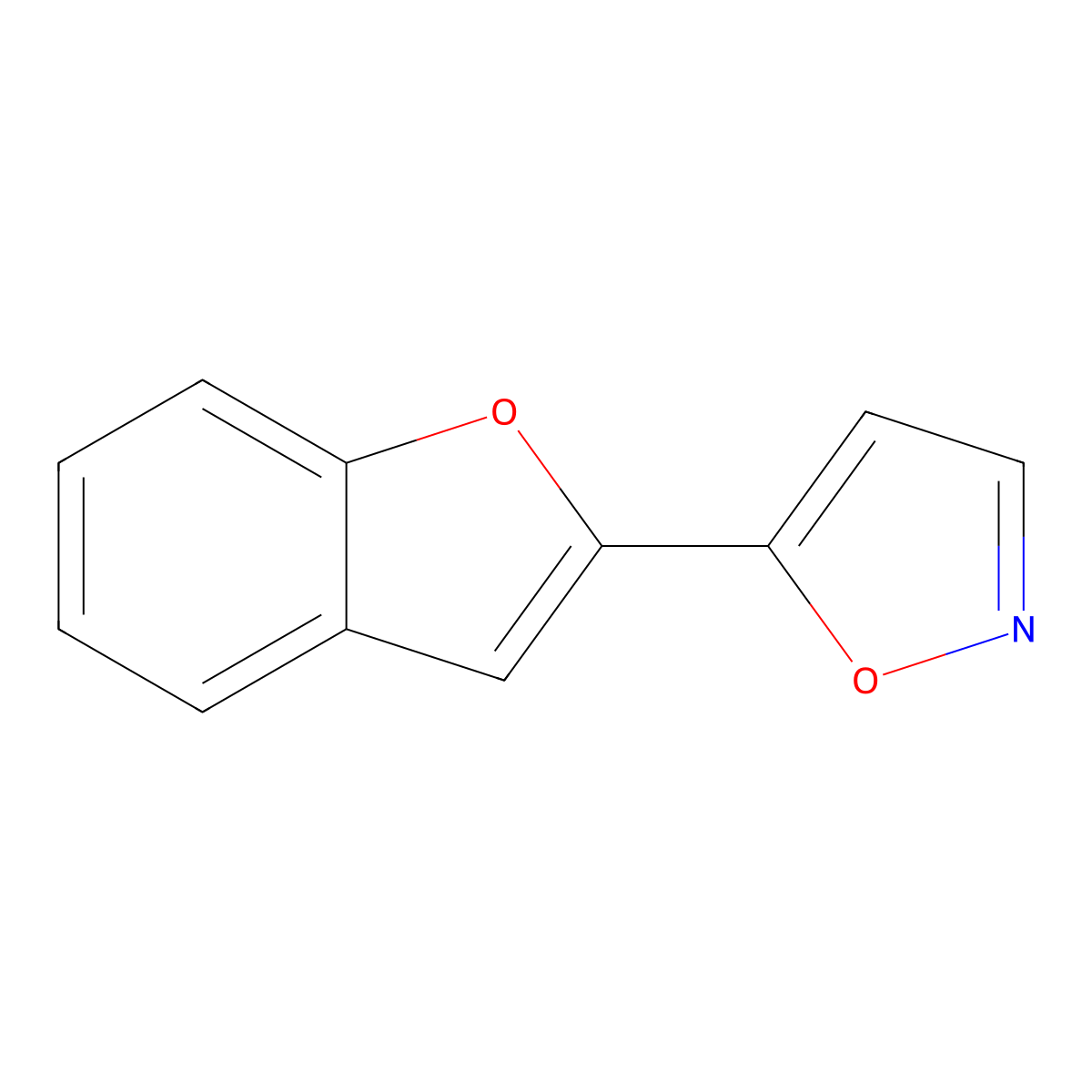 Isoxazole, 5-(2-benzofuranyl)- molecular structure, CAS 856332-13-3