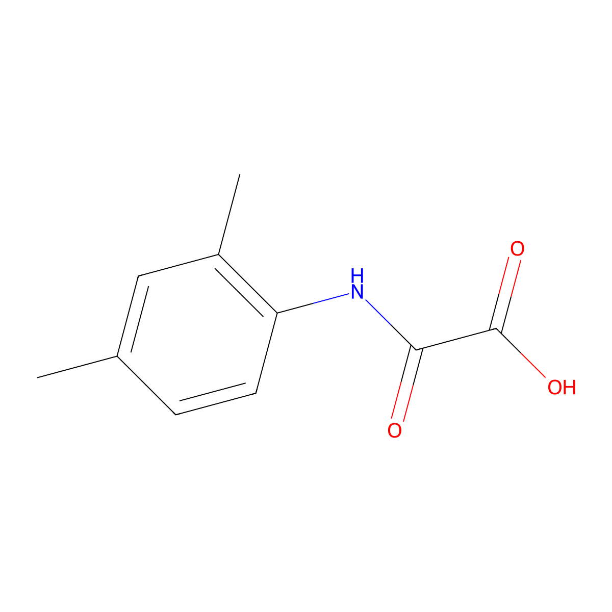 [(2,4-Dimethylphenyl)amino](oxo)acetic acid molecular structure, CAS 856336-39-5
