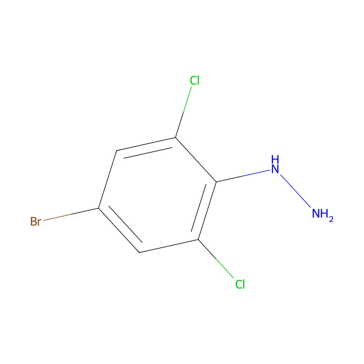 (4-Bromo-2,6-dichlorophenyl)hydrazine molecular structure, CAS 85634-76-0
