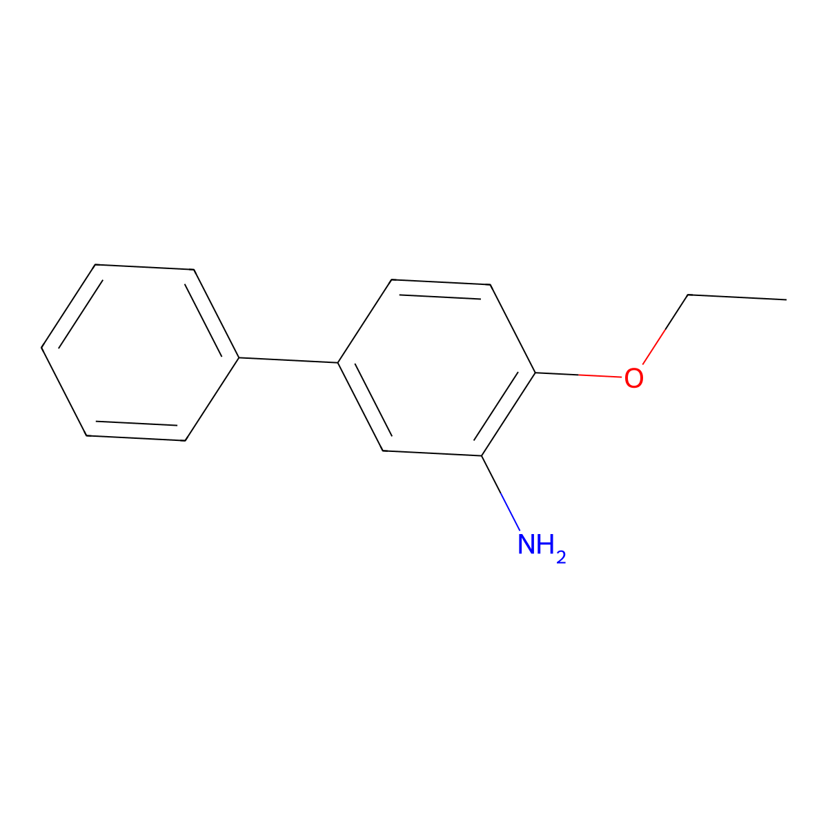 2-Ethoxy-5-phenylaniline molecular structure, CAS 856343-44-7