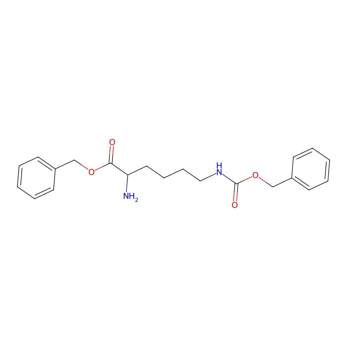 Benzyl N6-((benzyloxy)carbonyl)-D-lysinate molecular structure, CAS 85635-31-0
