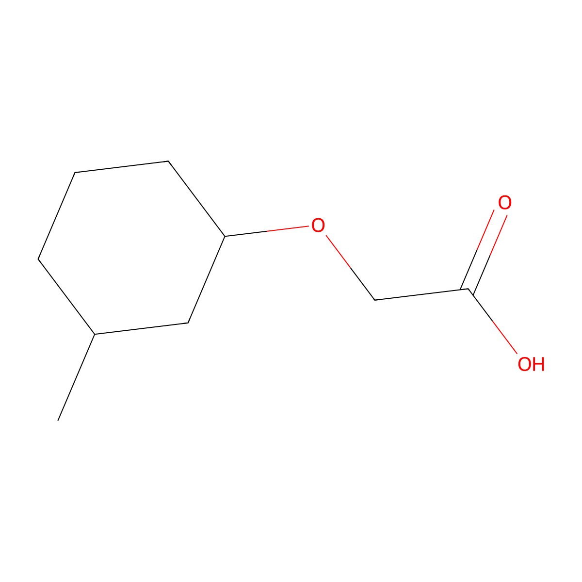 2-[(3-Methylcyclohexyl)oxy]acetic acid molecular structure, CAS 856357-77-2