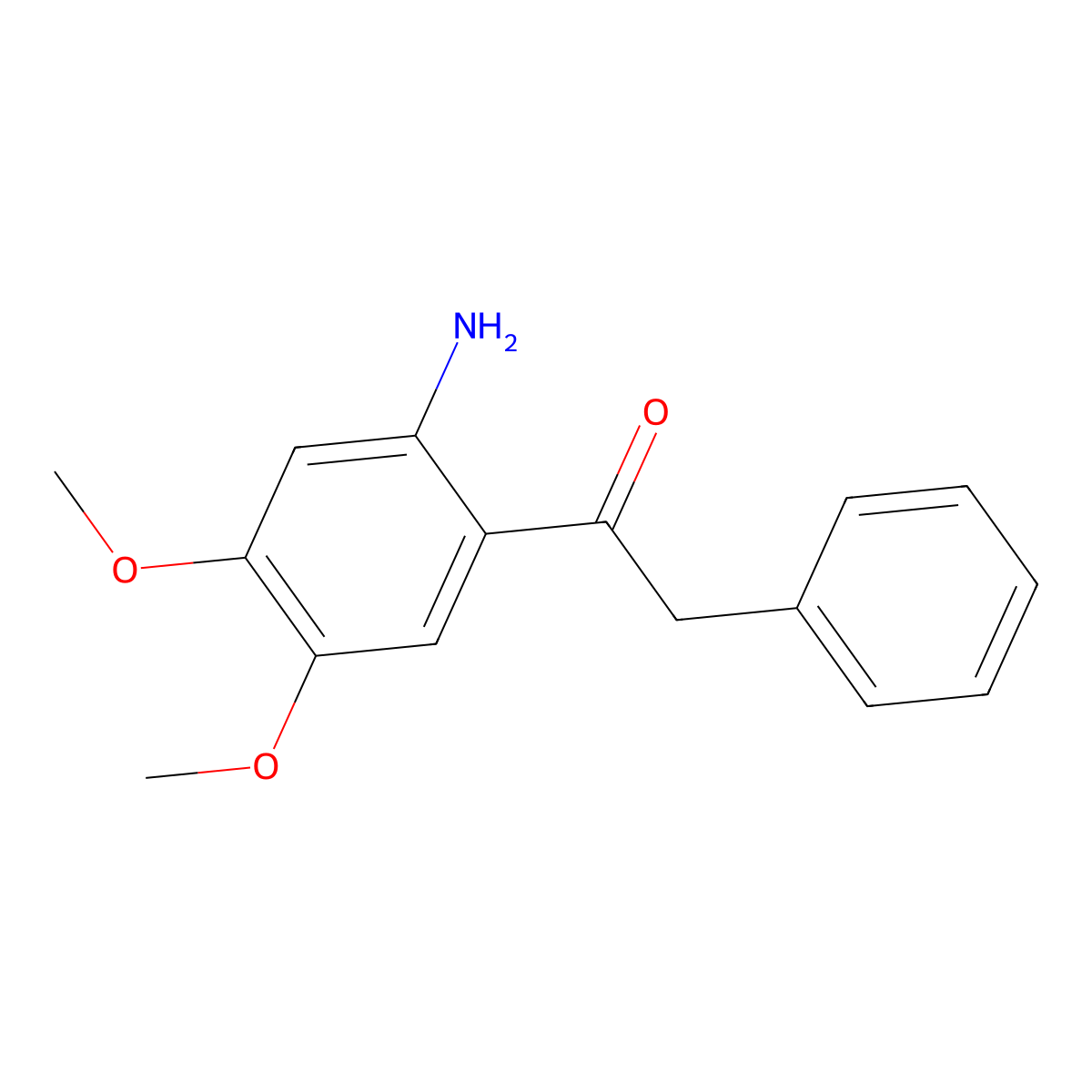 1-(2-Amino-4,5-dimethoxyphenyl)-2-phenylethanone molecular structure, CAS 85636-82-4