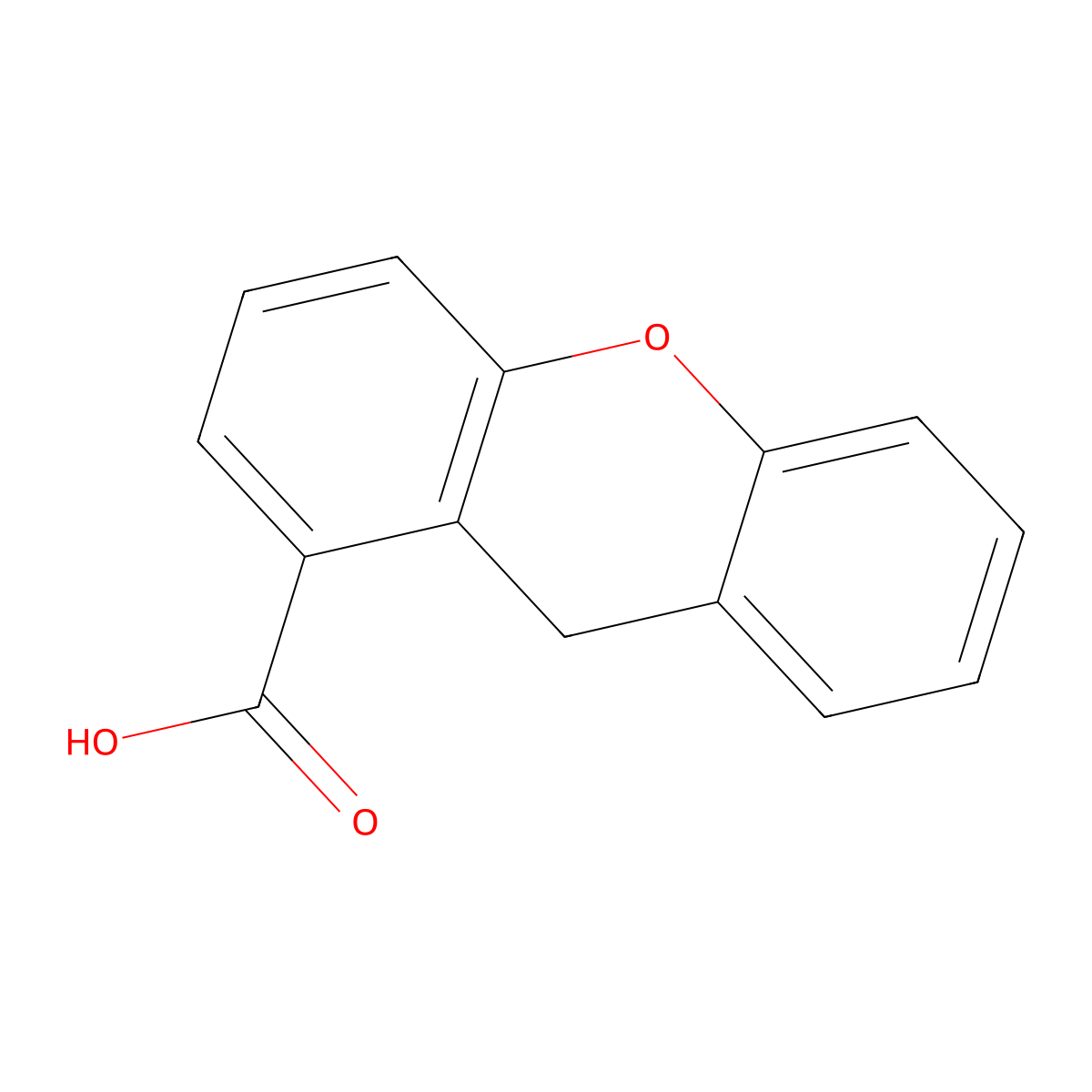 9H-Xanthene-1-carboxylic acid molecular structure, CAS 85636-85-7