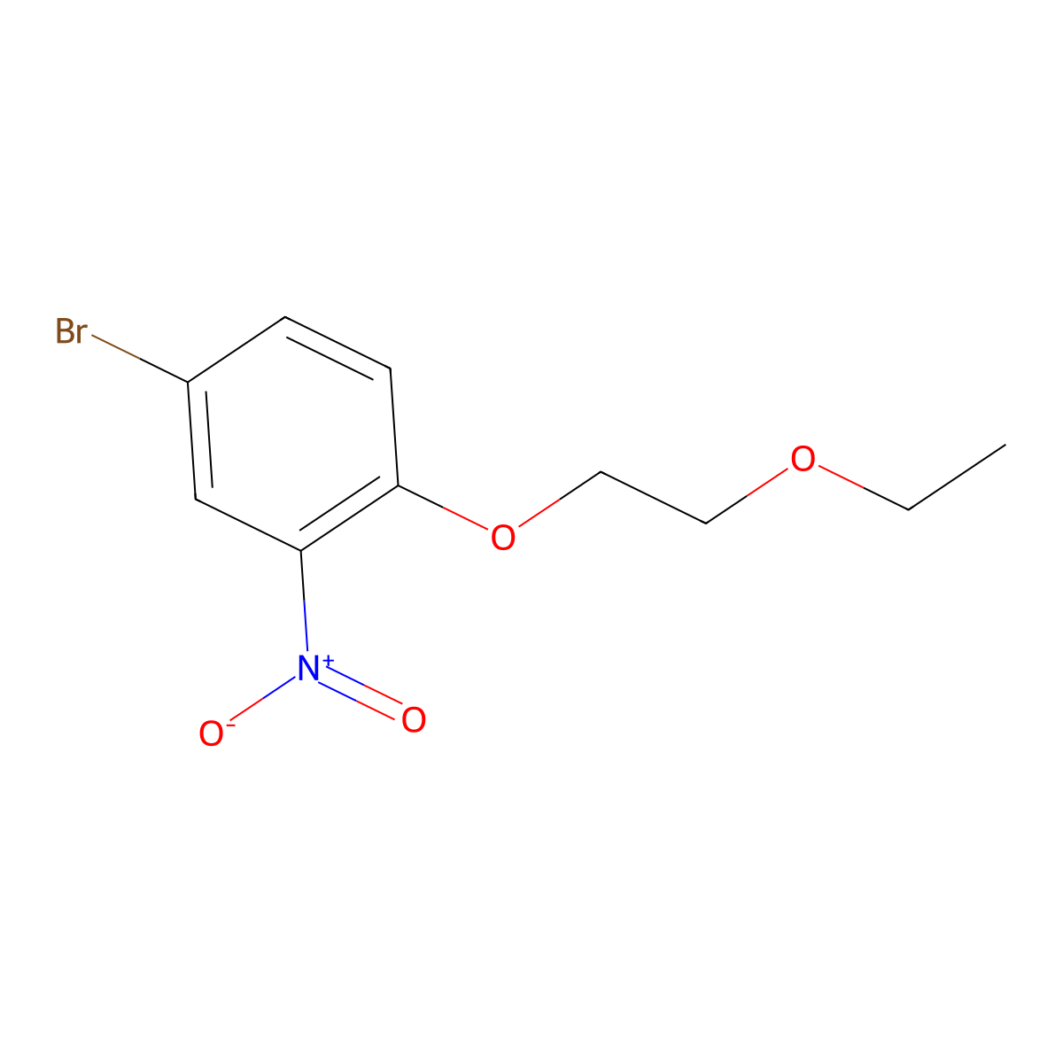 4-Bromo-1-(2-ethoxyethoxy)-2-nitrobenzene molecular structure, CAS 856364-94-8