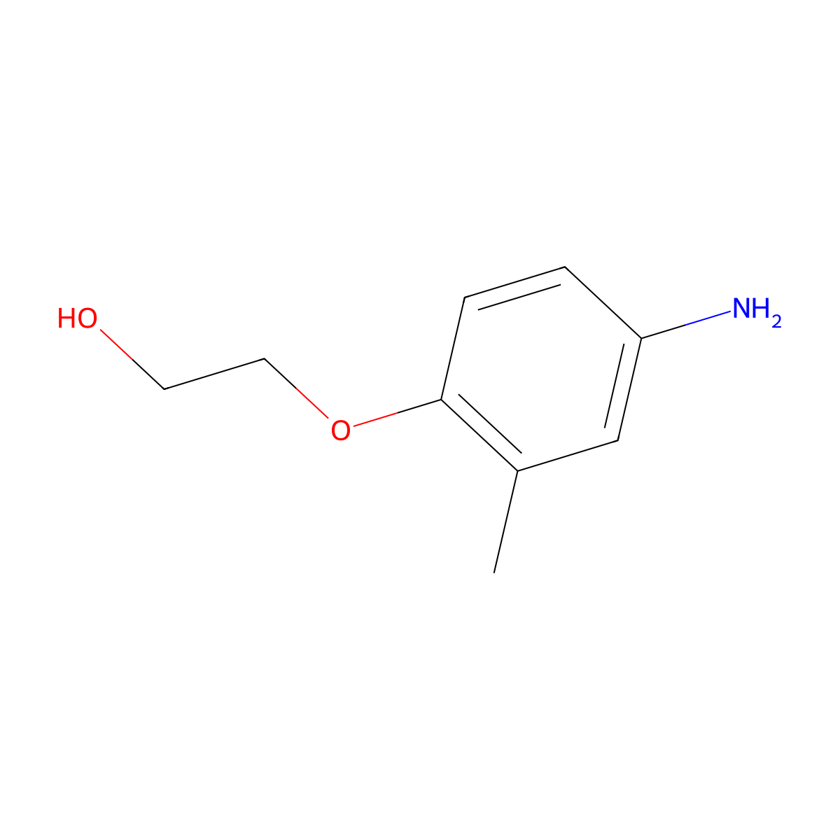 2-(4-Amino-2-methylphenoxy)ethan-1-ol molecular structure, CAS 856370-48-4