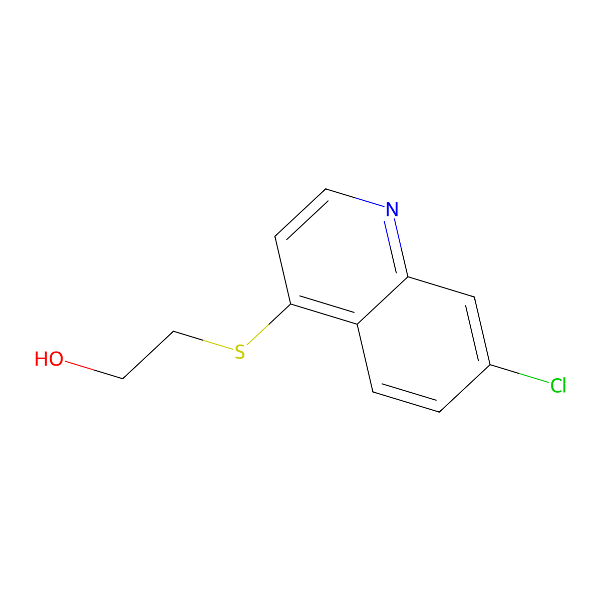 2-[(7-Chloroquinolin-4-yl)sulfanyl]ethan-1-ol molecular structure, CAS 856372-95-7