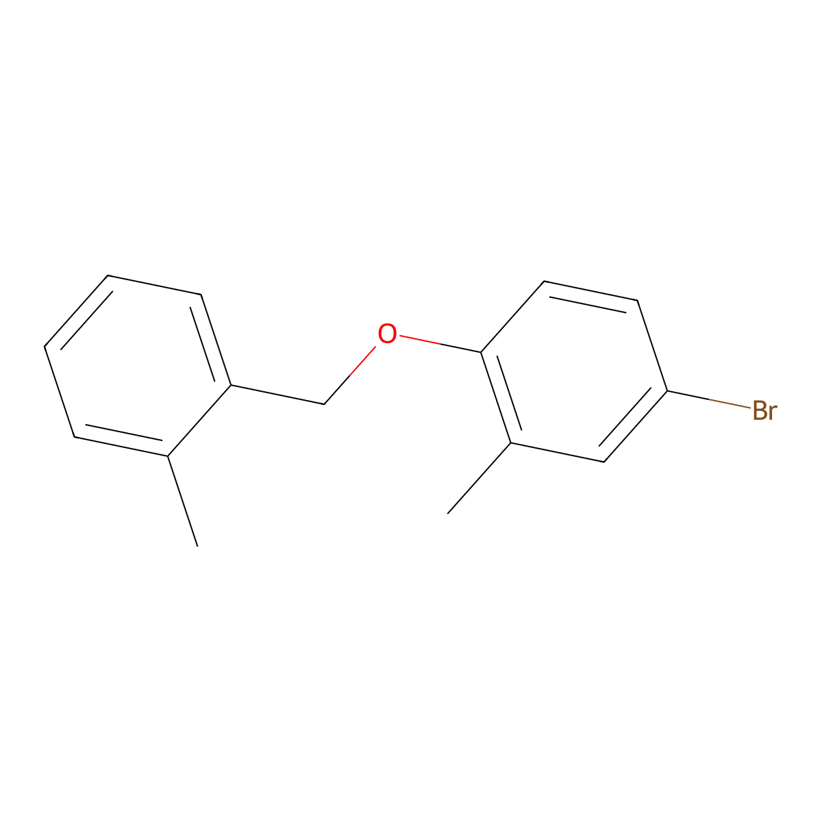 4-Bromo-2-methyl-1-((2-methylbenzyl)oxy)benzene molecular structure, CAS 856382-93-9
