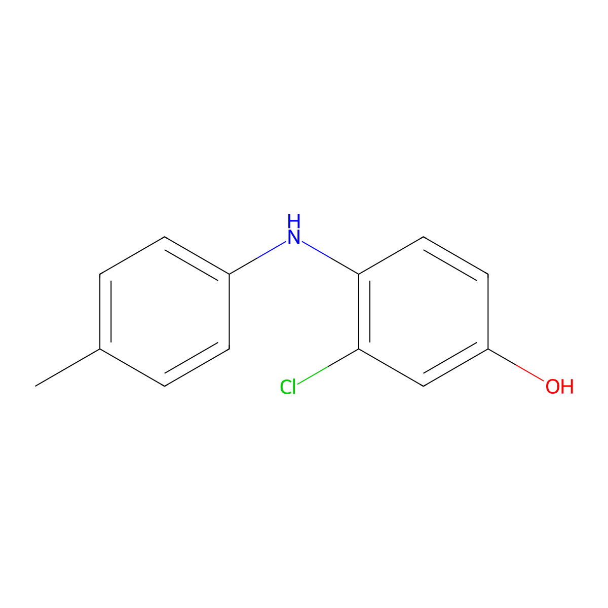 3-Chloro-4-[(4-methylphenyl)amino]phenol molecular structure, CAS 85639-00-5