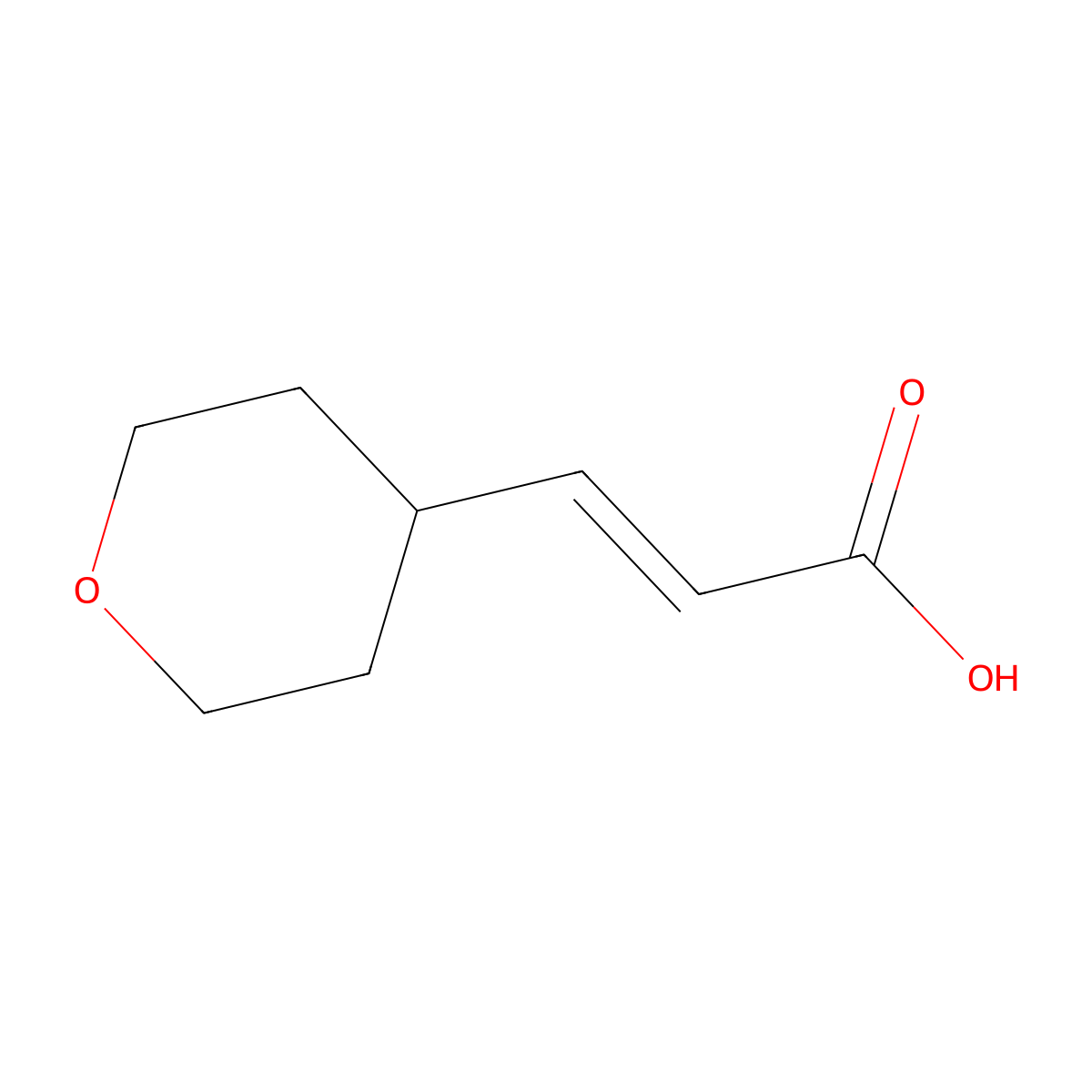 3-(Oxan-4-yl)prop-2-enoic acid molecular structure, CAS 856413-64-4