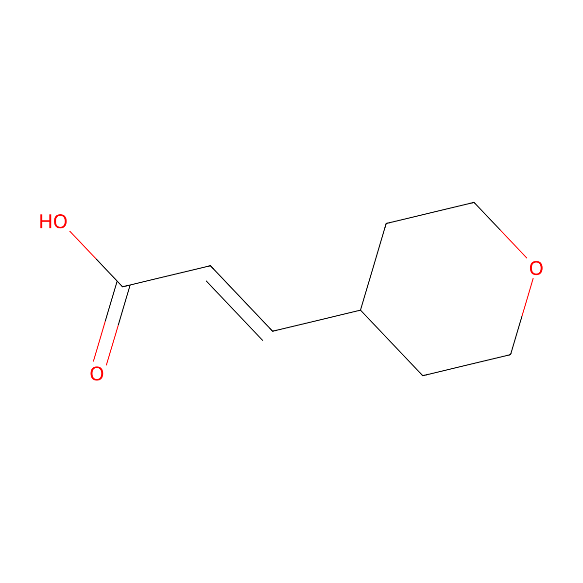 3-(Oxan-4-yl)prop-2-enoic acid molecular structure, CAS 856413-64-4